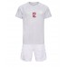Maillot de foot Danemark Kasper Dolberg #12 Extérieur vêtements enfant Monde 2022 Manches Courtes (+ pantalon court)